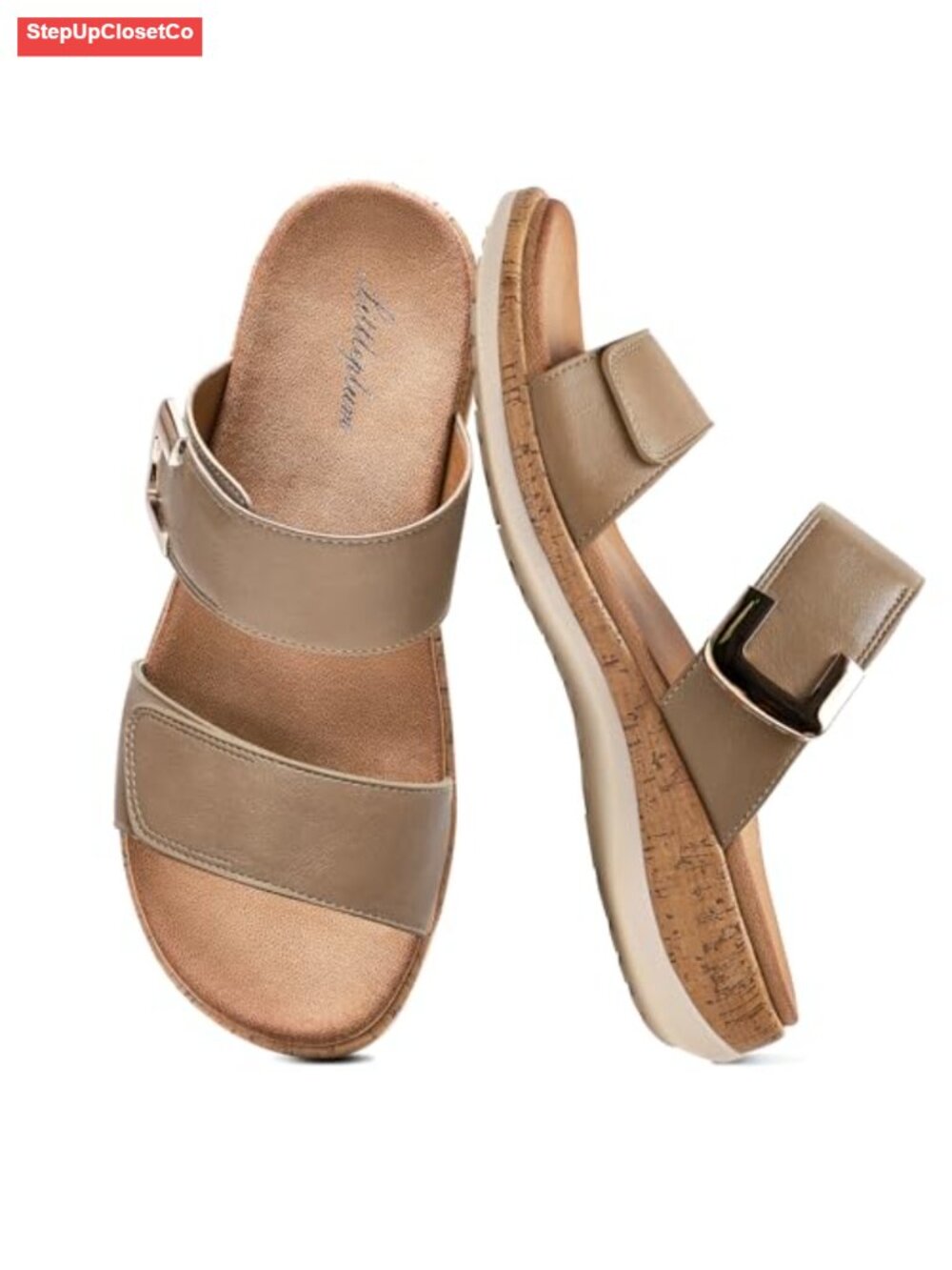 Women Slides Sandals Arch Support Open Toe Slip On Cushion Slippers Casual